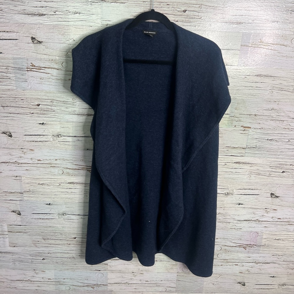 Club Monaco Navy Blue Vest Lambswool Size small